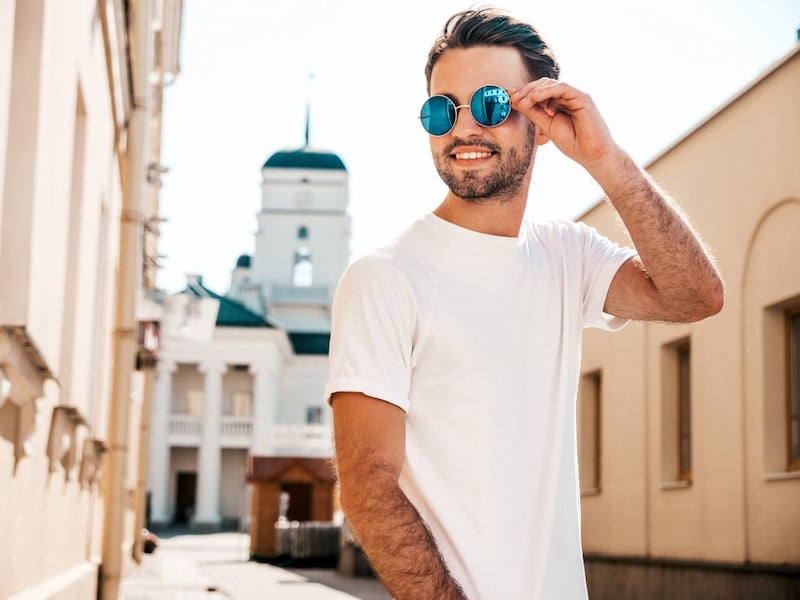 lunettes de soleil rondes pour homme