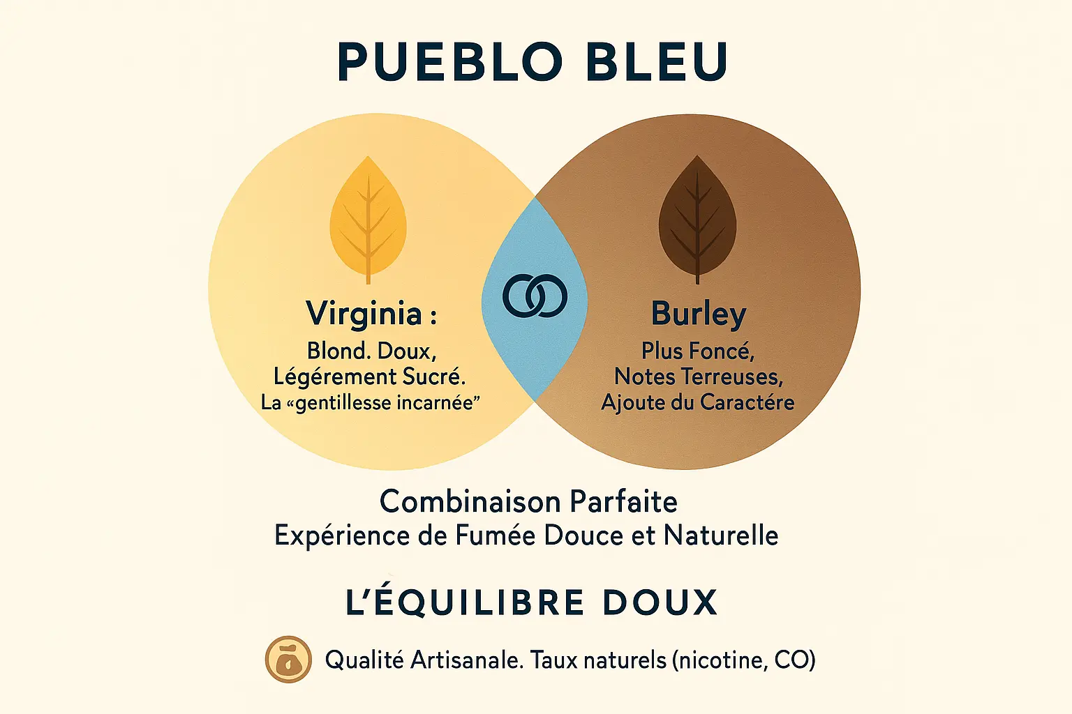 Infographie composition tabac Pueblo Bleu