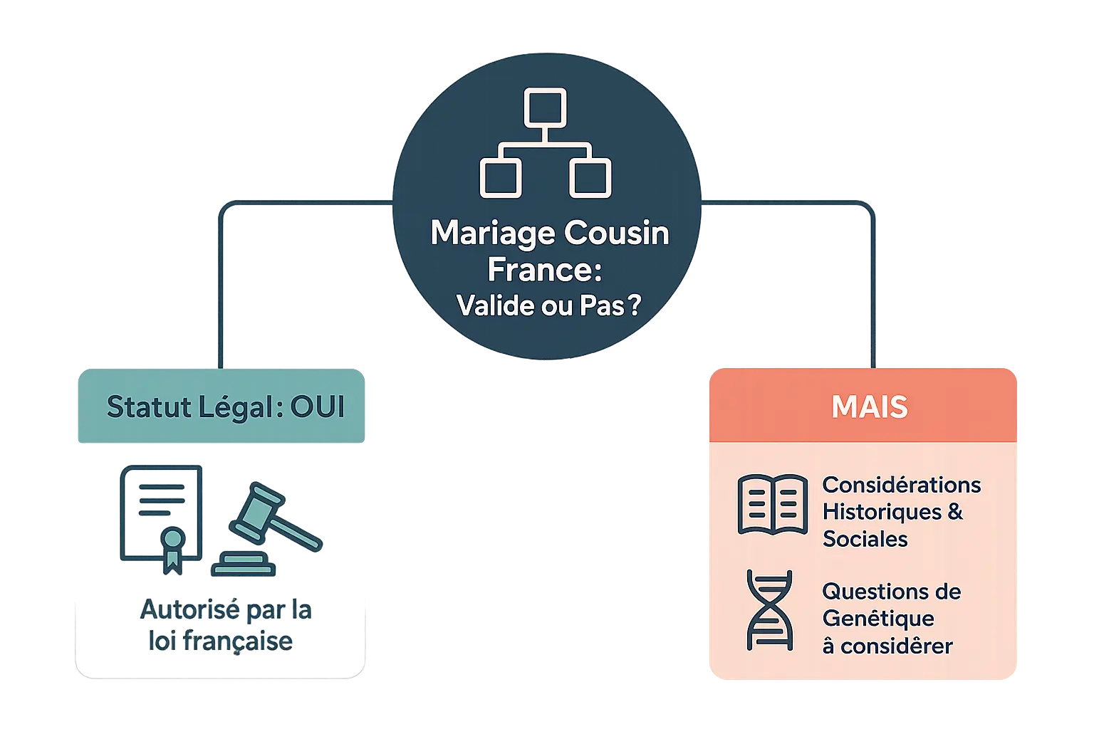 Illustration mariage entre cousins en France