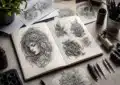 Carnet de tatouages créatifs avec motifs originaux et inspirants