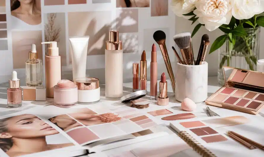 Couverture magazine beauté avec conseils personnalisés pour peau et maquillage