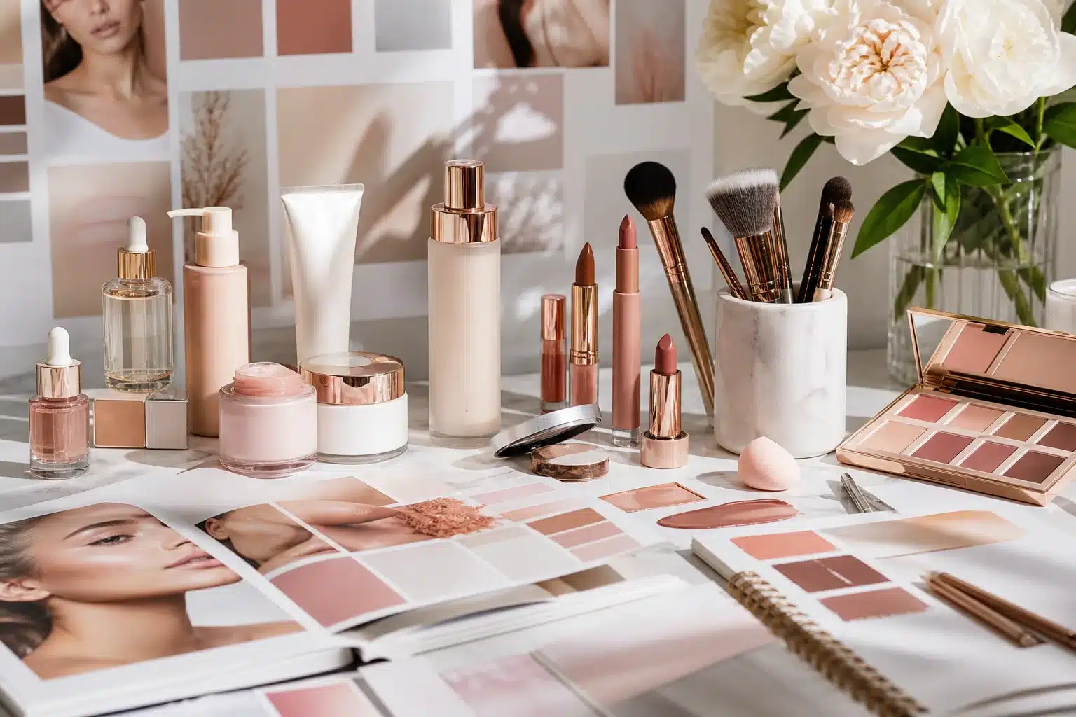 Couverture magazine beauté avec conseils personnalisés pour peau et maquillage