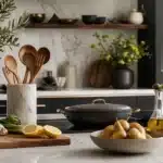 Couverture magazine cuisine art de vivre avec plats élégants et décorations