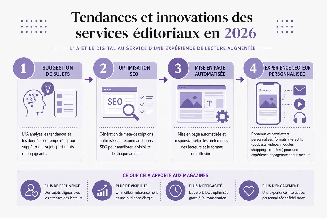 Les services éditoriaux pour magazine qui font vraiment la différence , Tendances et innovations des services éditoriaux en 2026