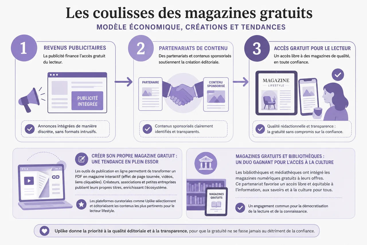 Magazine gratuit: ce qu’il faut savoir avant de le choisir , Les coulisses des magazines gratuits: modèle économique, créations et tendances