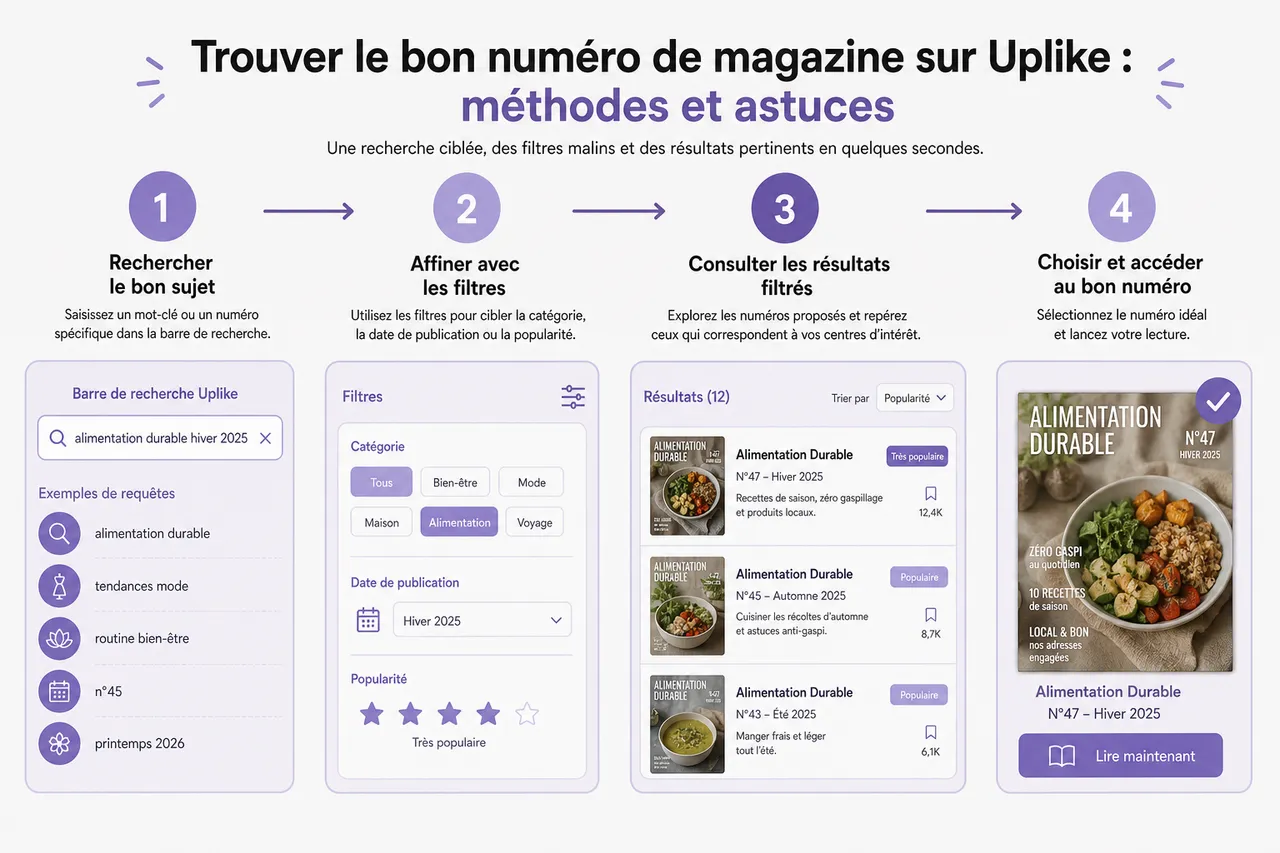 Comment choisir le bon numéro de magazine selon le sujet recherché? , Trouver le bon numéro de magazine sur Uplike: méthodes et astuces