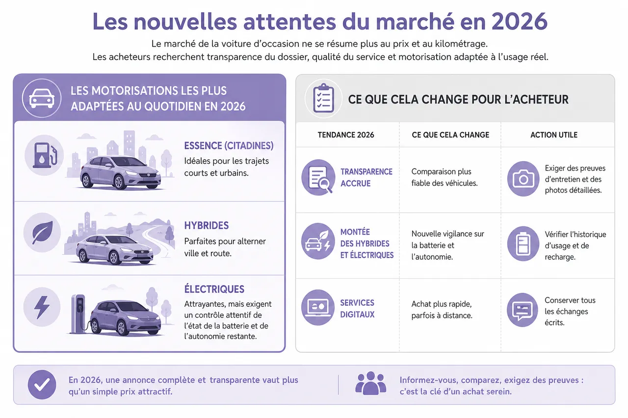 Voiture d'occasion: les 7 erreurs à éviter avant l'achat , Les nouvelles attentes du marché en 2026