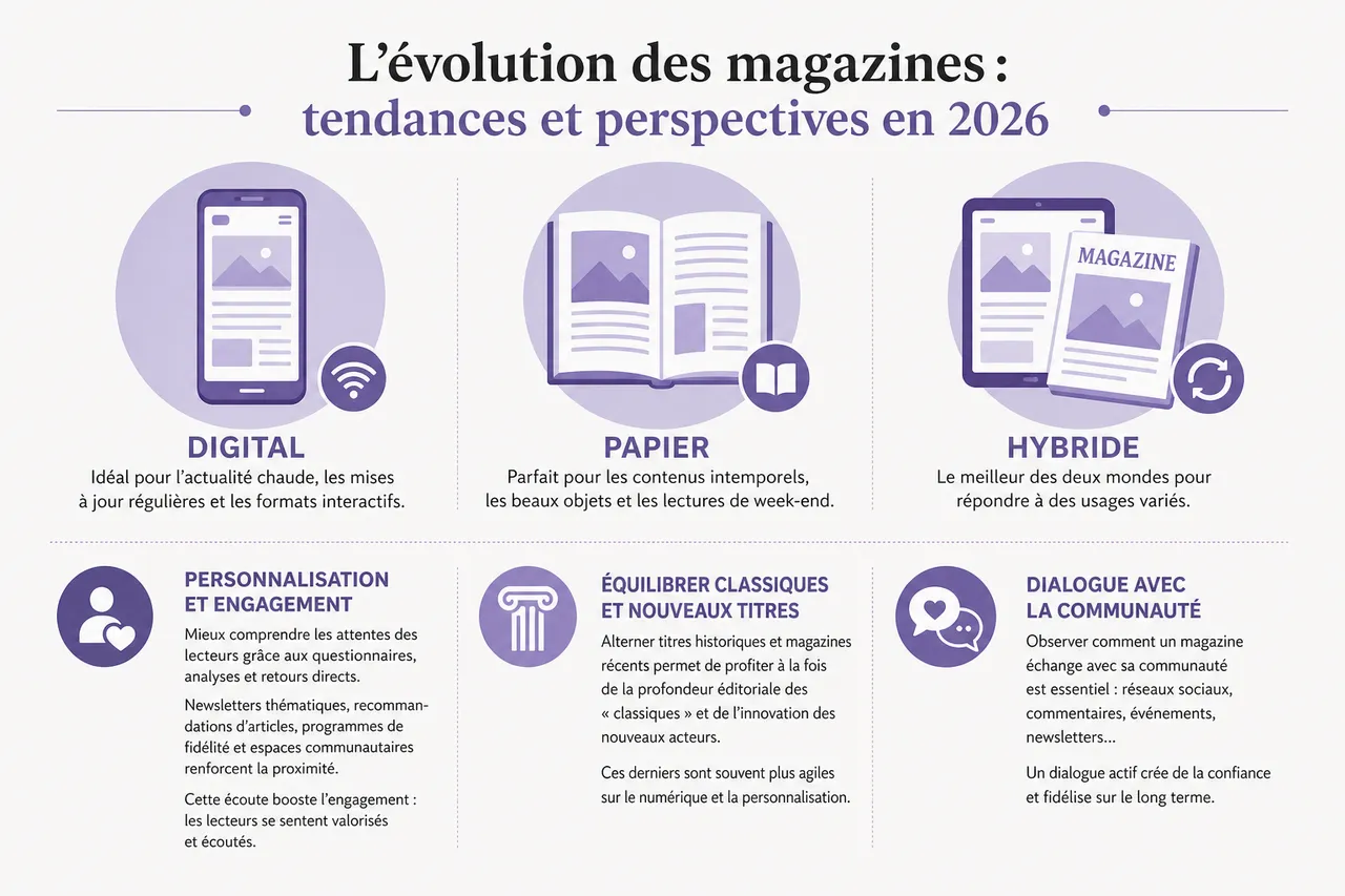 14 magazines à découvrir pour trouver le format qui vous correspond , L’évolution des magazines: tendances et perspectives en 2026