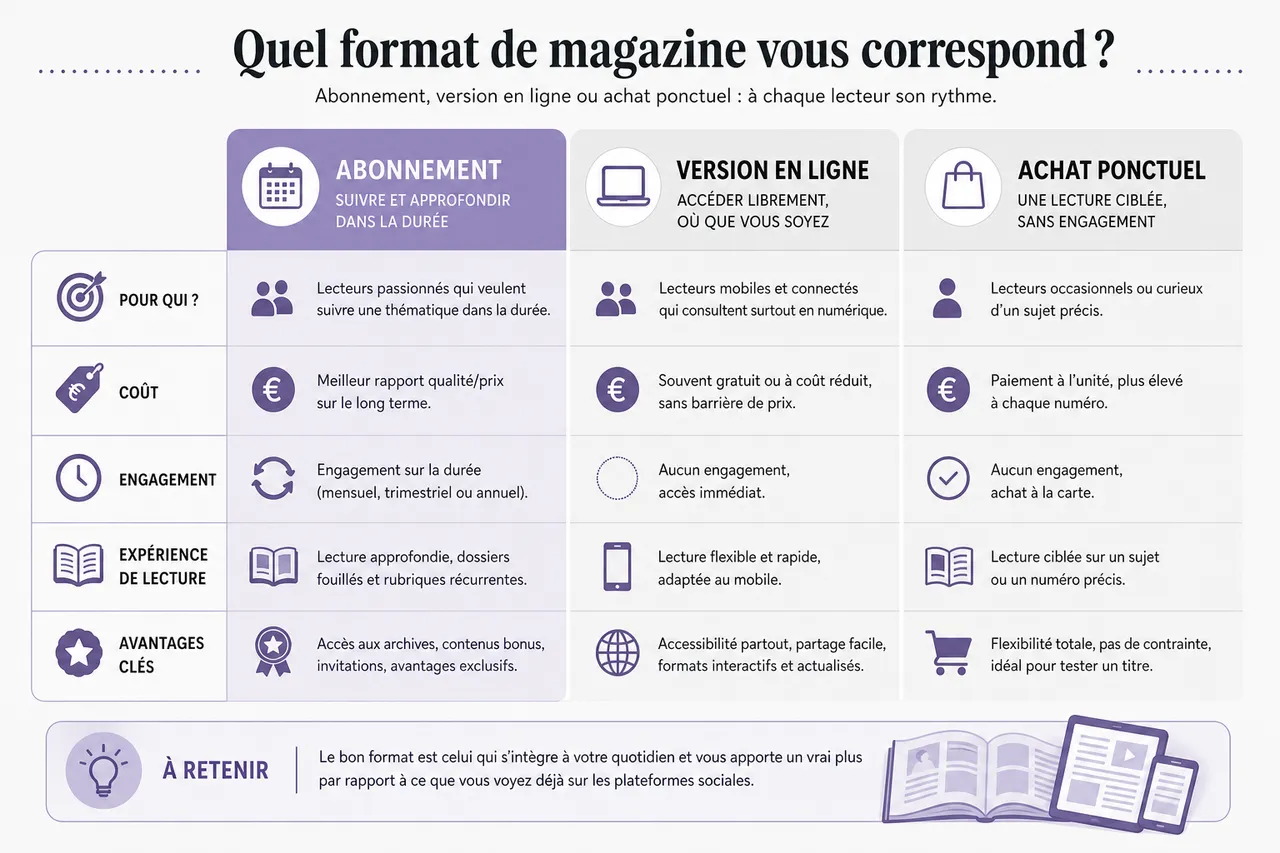 Comment repérer un bon magazine avant de s’abonner? , Conseils pour choisir le magazine qui vous correspond