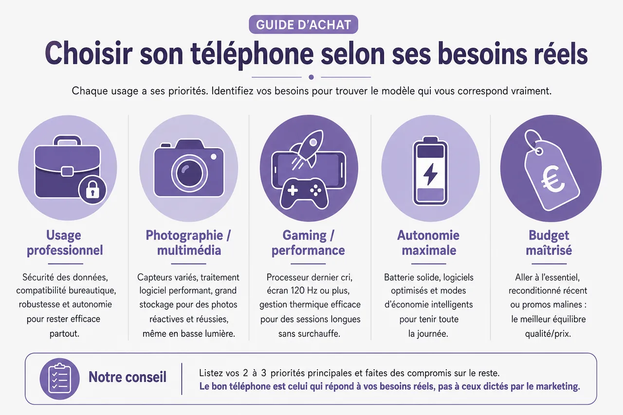 Magazine téléphone pour comparer les modèles sans se laisser guider par le marketing , Guide d’achat: choisir son téléphone selon ses besoins réels