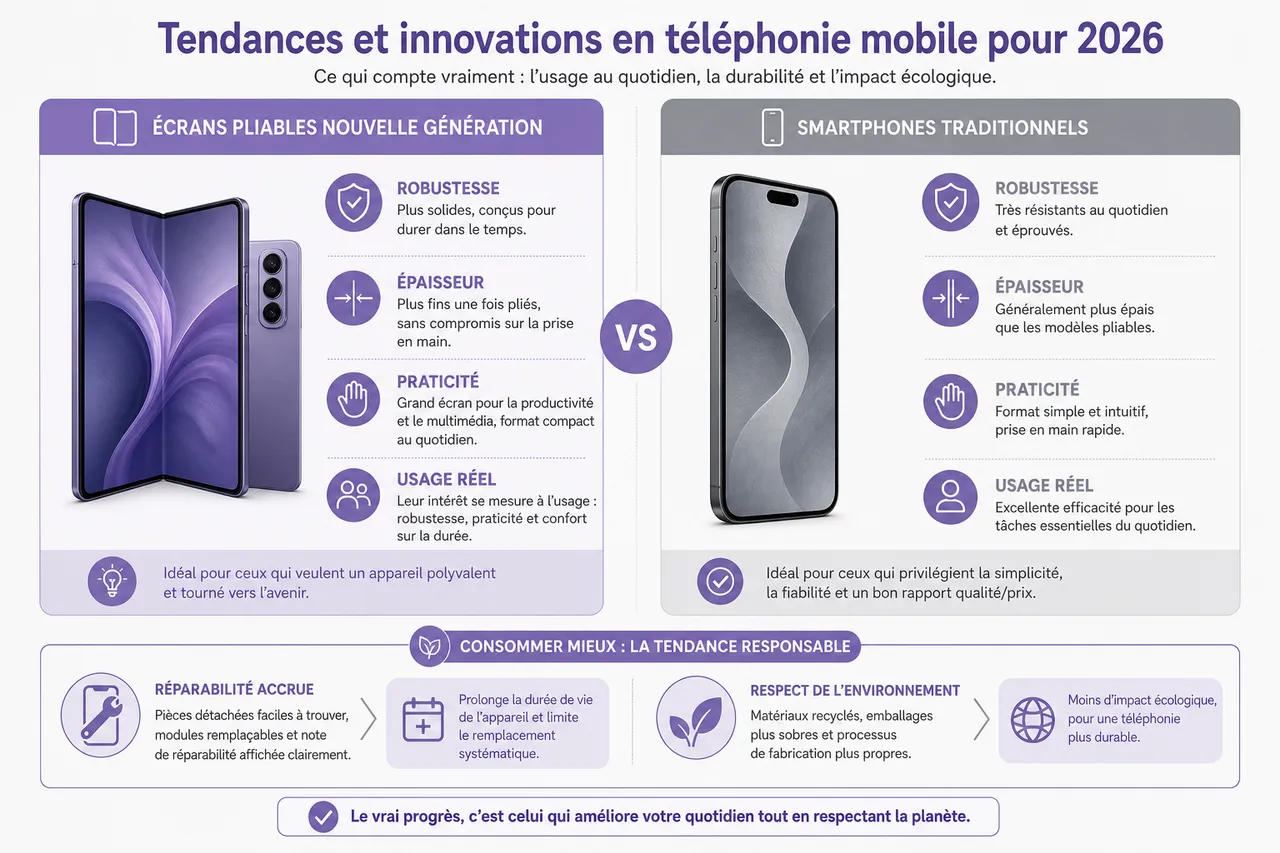 Magazine téléphone pour comparer les modèles sans se laisser guider par le marketing , Tendances et innovations en téléphonie mobile pour 2026