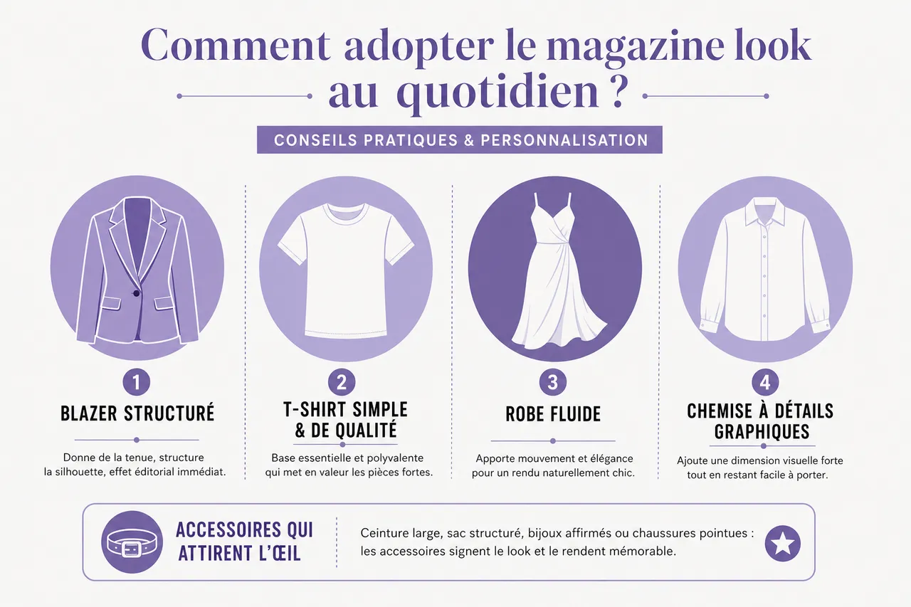 Magazine look: comment trouver une inspiration de style plus personnelle , Comment adopter le magazine look au quotidien? Conseils pratiques et personnalisation