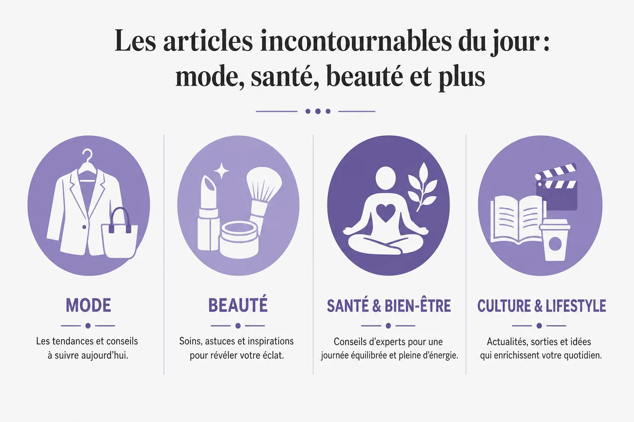 Magazine du jour, ce qu’il faut lire quand on veut aller à l’essentiel , Les articles incontournables du jour: mode, santé, beauté et plus