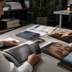Magazine professionnel avec loupe et critères de sélection